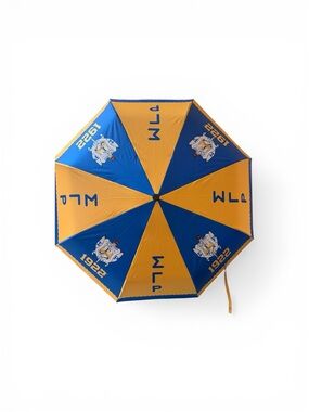 Blue and Gold Umbrella with Crest